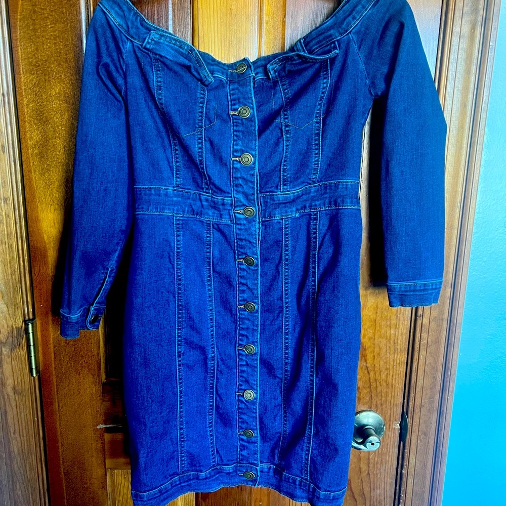 Strapless dress jeans